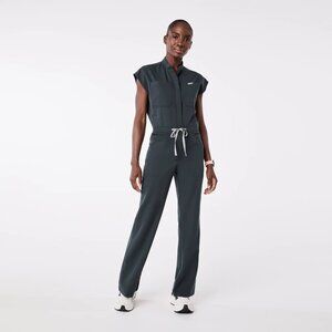 FIGS Rafaela Cargo Wide Leg ScrubJumpsuit Dark Harbor SP NWT